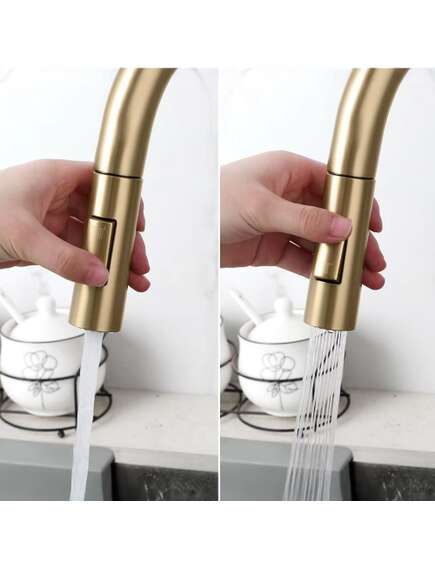 Rea Sanitary Bateria kuchenna Rea Eco Fresh ZŁOTA SZCZOTKOWANA, 3 image