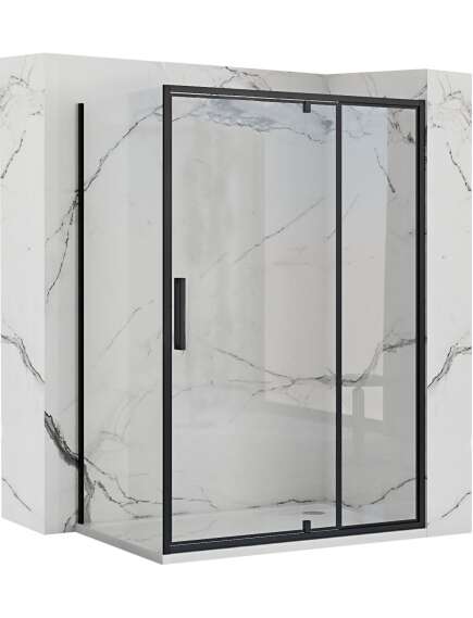 Rea Sanitary Kabina Prysznicowa Narożna Rea Rapid Swing Black, 2 image