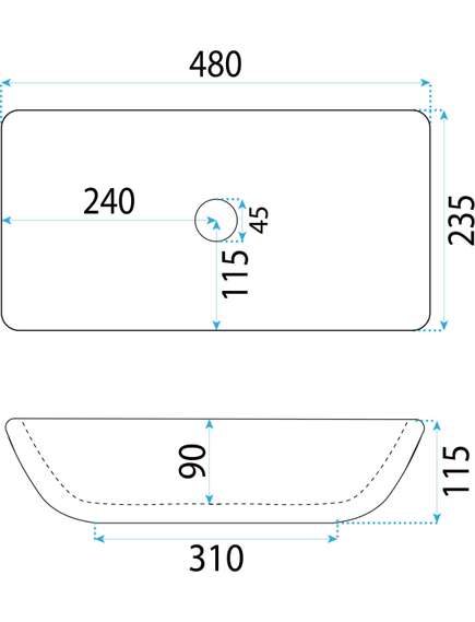 Rea Sanitary Umywalka nablatowa Rea Maria, изображение 5