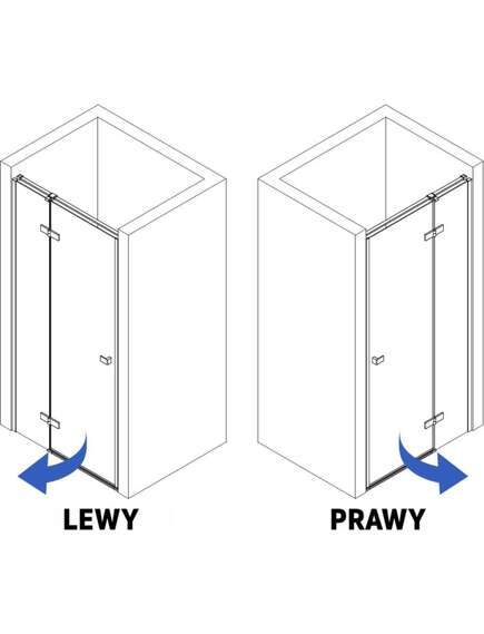 Rea Sanitary Drzwi prysznicowe Rea Atlas 100 Złote Szczotkowane, изображение 4