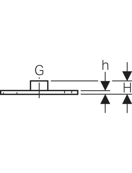 Geberit Montāžas plāksne taisnstūra (2 skrūvēm) G1/2" - gab., 2 image