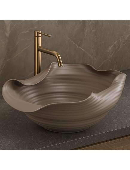 Rea Sanitary Umywalka nablatowa Rea HM-66TB Handmade ART, 3 image