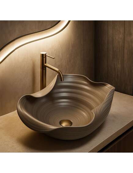 Rea Sanitary Umywalka nablatowa Rea HM-66TB Handmade ART, 2 image