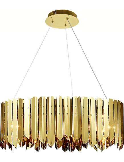 Toolight Lampa sufitowa metalowa APP1764-8CP GOLD