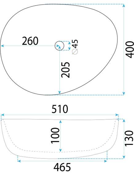 Rea Sanitary Umywalka nablatowa REA VANILA, 5 image