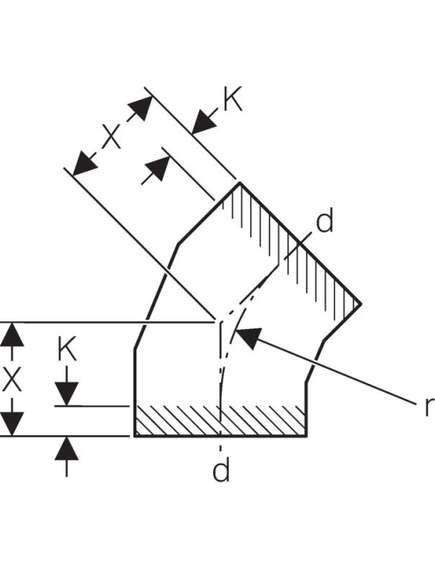 Geberit HDPE līkums 135° D250 - gab., 2 image