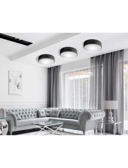 Toolight Lampa Plafon 50cm Okrągła Sufitowa app644-4c Czarna, 4 image