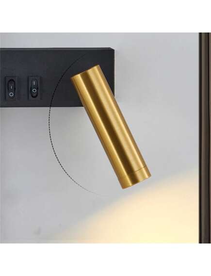 Toolight LAMPA ŚCIENNA KINKIET APP1439-2-W LEWY BLACK GOLD, 4 image