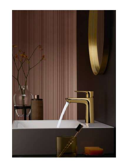 Hansgrohe Talis E 110 izlietnes maisītājs, ar pop-up, polished gold optic - gab., 3 image