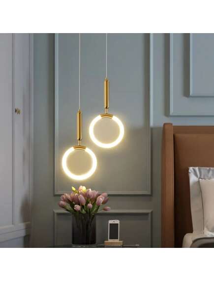 Toolight LAMPA WISZĄCA LED LHJ058-CP1 Złota Szczotkowana, изображение 2