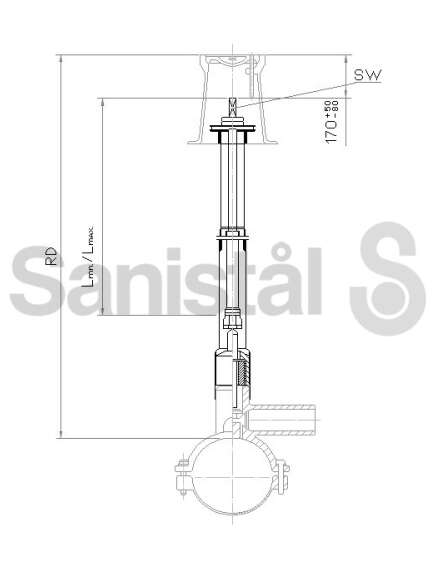 Glynwed EM teleskopiskais kāts H=0.8-1.2 DAV ventīļiem EBS - gab., изображение 2