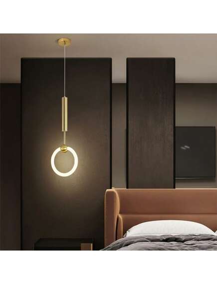 Toolight LAMPA WISZĄCA LED LHJ059-1CP Złota Szczotkowana, 4 image