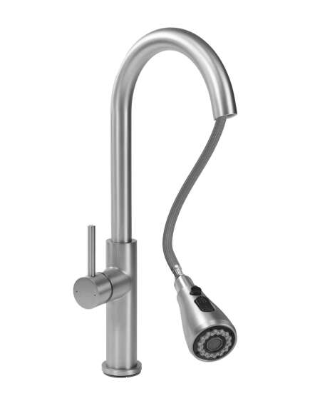 Rea Sanitary Bateria kuchenna Rea Nest Nikiel Szczotkowany INOX, изображение 2