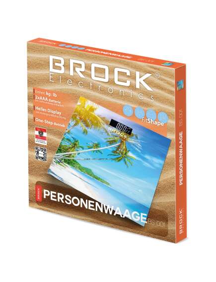 Brock Electronics Ķermeņa svari 30*30 cm BROCK BS 001 2xAAA baterijas (iekļauta), 2 image