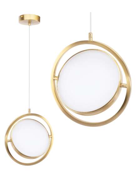 Toolight LAMPA WISZĄCA LED APP1791-CP Złota Szczotkowana