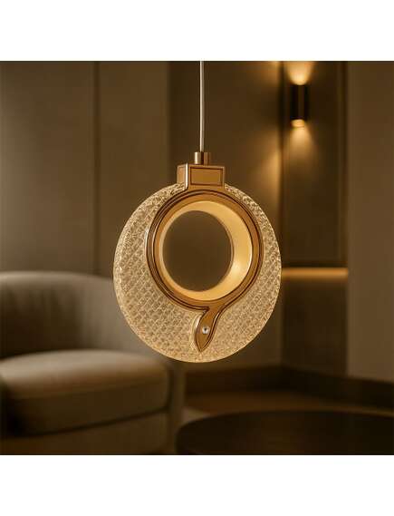 Toolight LAMPA WISZĄCA KRYSZTAŁOWA LED LHJ110-1CP JASNE RÓŻOWE ZŁOTO, 2 image