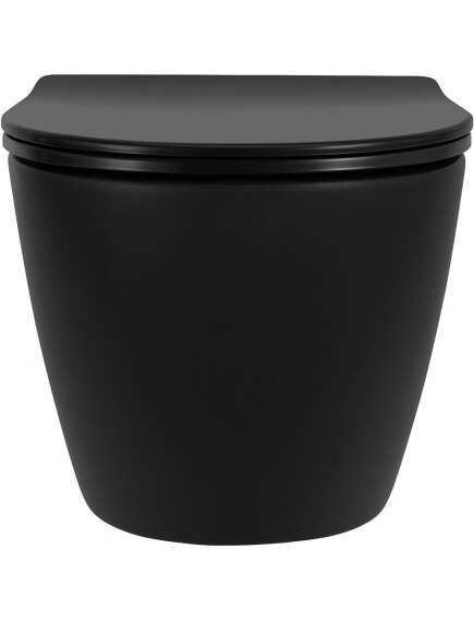 Rea Sanitary Misa WC podwieszana Rea Carlo Mini Tornado NF CZARNA MATOWA, 2 image