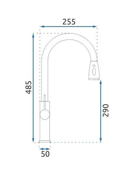 Rea Sanitary Bateria kuchenna Rea Nest Nikiel Szczotkowany INOX, изображение 7