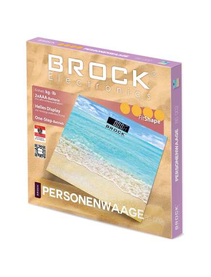 Brock Electronics Ķermeņa svari 30*30 cm BROCK BS 002 2xAAA baterijas (iekļauta), 2 image