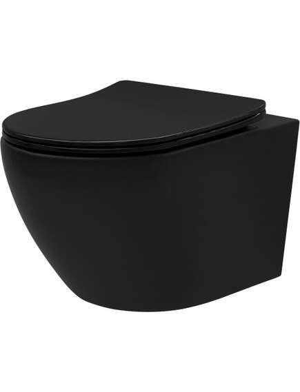 Rea Sanitary Misa WC podwieszana Rea Carlo Mini Tornado NF CZARNA MATOWA