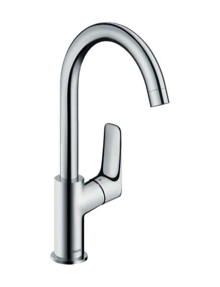 Hansgrohe Logis 210 izlietnes maisītājs bez pop-up ar grozāmu U-veida snīpi, hroms - gab.