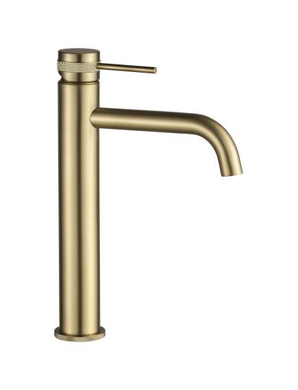 Rea Sanitary Bateria Umywalkowa REA Lungo Grip Złota Szczotkowana Wysoka