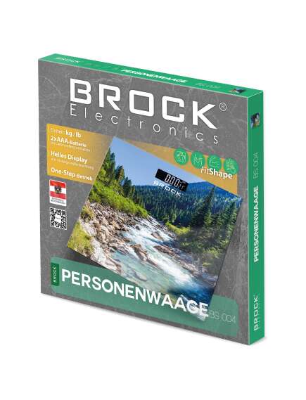 Brock Electronics Ķermeņa svari 30* 30 cm BROCK BS 004 2xAAA baterijas (iekļauta), 2 image