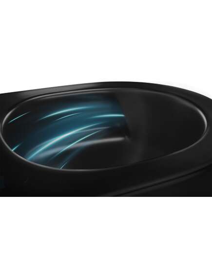 Rea Sanitary Misa WC podwieszana Rea Carlo Mini Tornado NF CZARNA MATOWA, 4 image