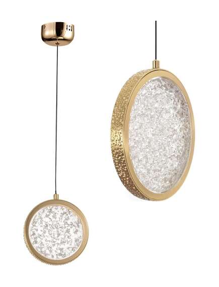 Toolight LAMPA WISZĄCA KRYSZTAŁOWA LED LHJ100-1CP Złota
