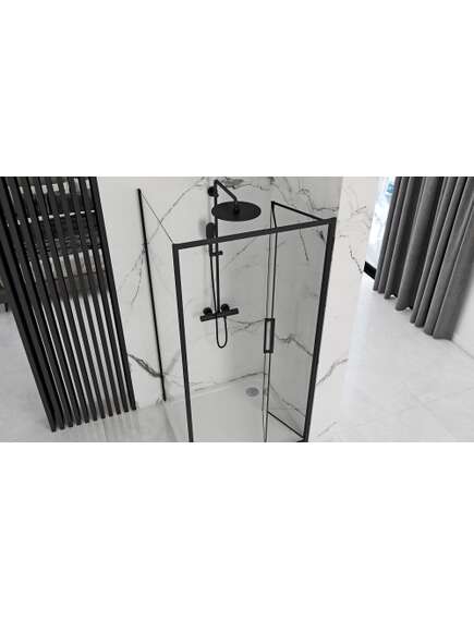 Rea Sanitary Kabina Prysznicowa Narożna Rapid Fold Black, 2 image