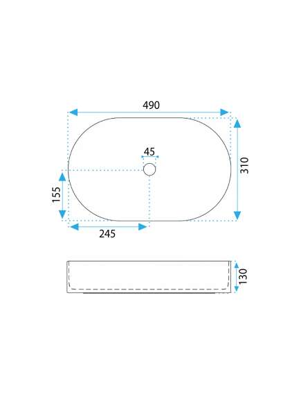 Rea Sanitary Umywalka nablatowa Rea Vanda, изображение 5