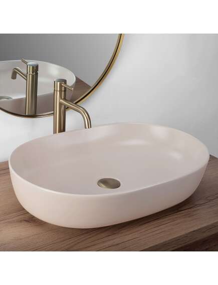 Rea Sanitary Umywalka nablatowa Rea CLEO 61 BEIGE MATT, 2 image