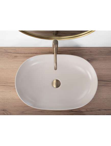 Rea Sanitary Umywalka nablatowa Rea CLEO 61 BEIGE MATT, 3 image