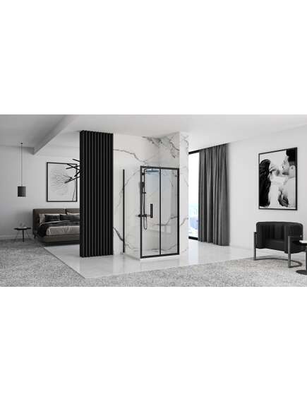 Rea Sanitary Kabina Prysznicowa Narożna Rapid Fold Black, 3 image