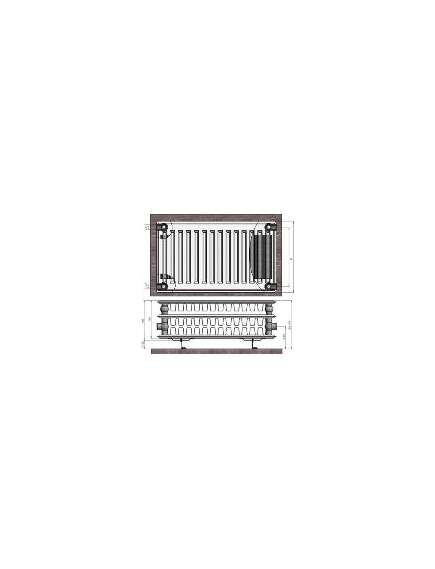 Radiators 33x600x2000 sānu piesl. Termolux