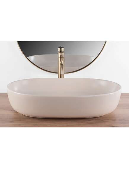 Rea Sanitary Umywalka nablatowa Rea CLEO 61 BEIGE MATT, 4 image