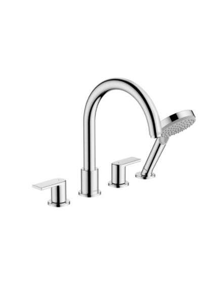 Hansgrohe iebūvējamā vannas maisītāja Vernis Shape virsapmetuma daļa, 4 caurumu, uz virsmas, hroms