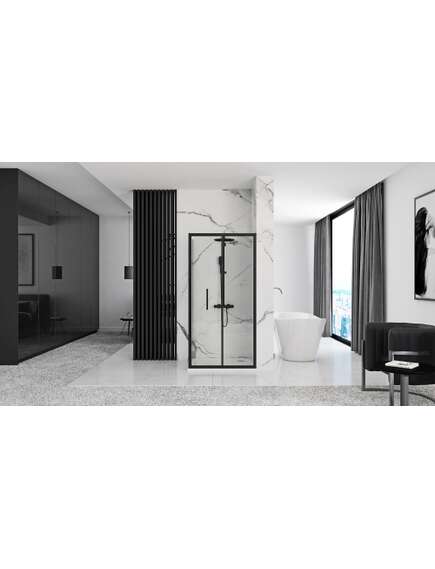 Rea Sanitary Kabina Prysznicowa Narożna Rapid Fold Black, 5 image