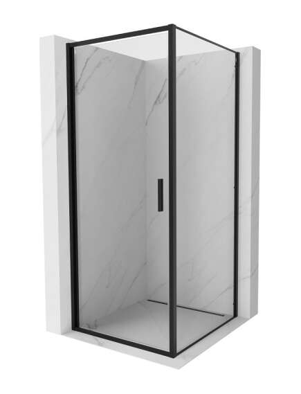 Mexen Exo kabina prysznicowa uchylna 95 x 95 cm, transparent, czarna - 817-095-095-70-00