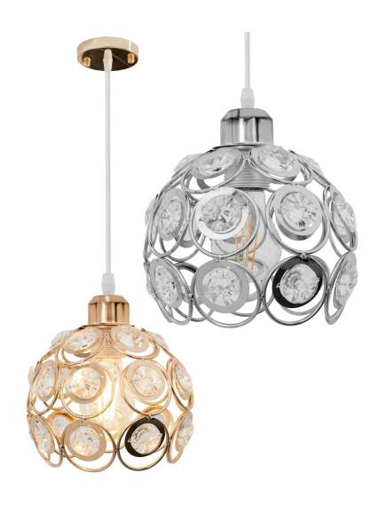 Toolight LAMPA WISZĄCA SUFITOWA KRYSZTAŁOWA APP207-1C CHROM, 4 image