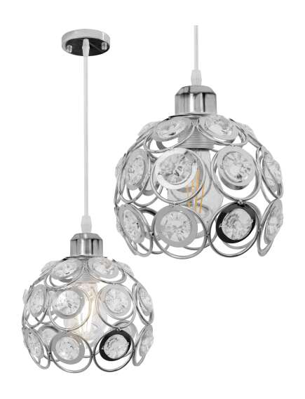Toolight LAMPA WISZĄCA SUFITOWA KRYSZTAŁOWA APP207-1C CHROM