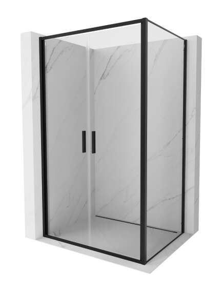 Mexen Exo kabina prysznicowa uchylna 90 x 85 cm, transparent, czarna - 814-090-085-70-00