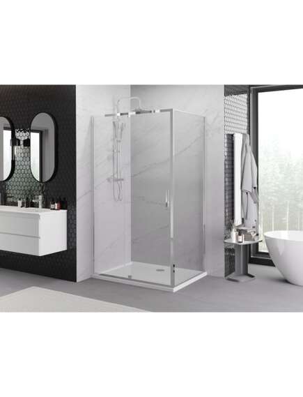 Mexen Exo kabina prysznicowa uchylna 140 x 90 cm, transparent, chrom - 819-140-090-01-00, 4 image