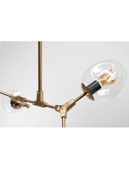 Toolight Lampa Wisząca Szklane Kule 5 Ramion APP506-5C Złota, 2 image