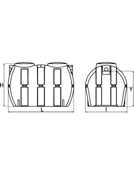 Delfin Septiķa tvertne 2000L ar filtru Delfin Premium - gab., изображение 2