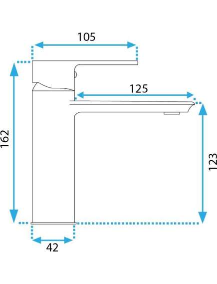 Rea Sanitary Bateria Umywalkowa REA Veneta Złota Niska, 5 image