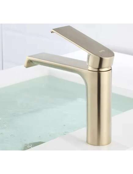 Rea Sanitary Bateria Umywalkowa REA HASS Złota Szczotkowana Niska, изображение 2