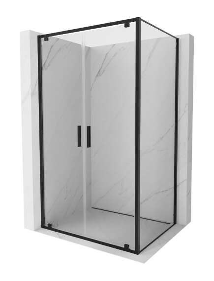 Mexen Exo kabina prysznicowa uchylna 100 x 85 cm, transparent, czarna - 8182-100-085-70-00