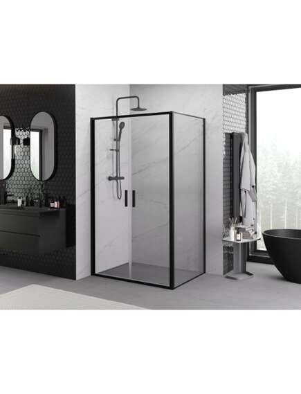 Mexen Exo kabina prysznicowa uchylna 90 x 85 cm, transparent, czarna - 814-090-085-70-00, изображение 2