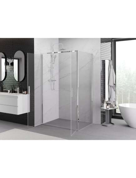 Mexen Exo kabina prysznicowa uchylna 100 x 90 cm, transparent, chrom - 814-100-090-01-00, 3 image